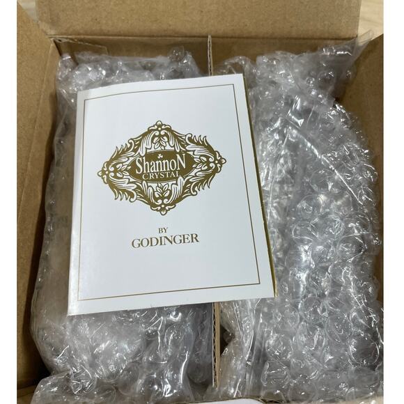 Shannon Crystal by Goldinger Sugar and Creamer Set Baroque Crystal New In Box - Picture 5 of 6